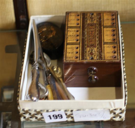 Bezique box & mixed collectables